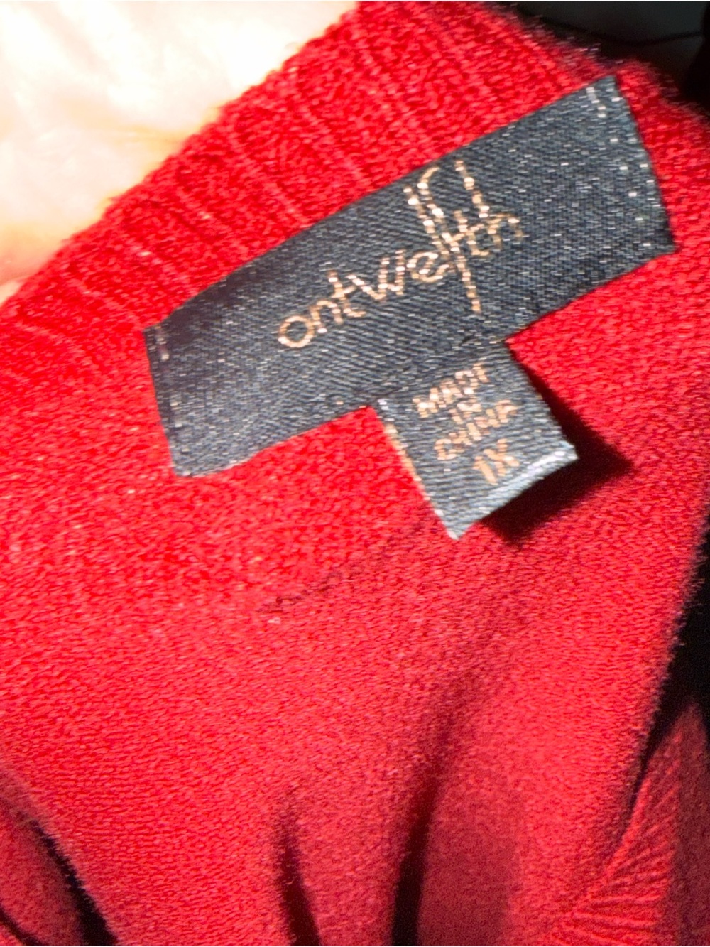 Red Pearl-Trim Ruffle Sweater - Women - Picture 5 of 7